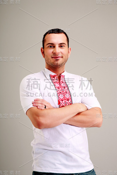 穿着乌克兰民族服装的男人