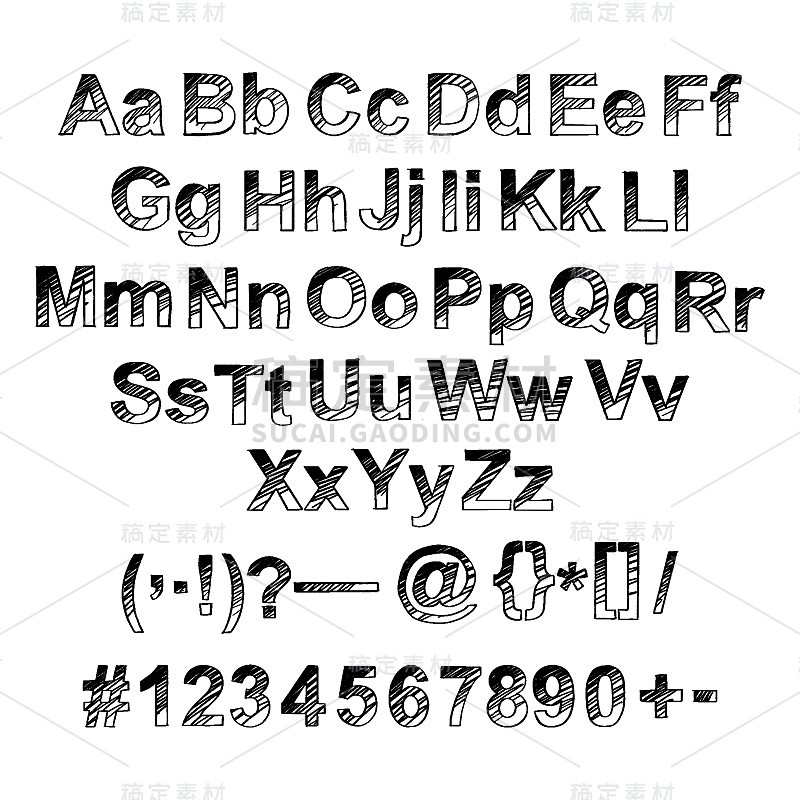 手绘字体。绘制矢量字符:小写和大写。排版字母表为您的设计:标志，字体，卡片