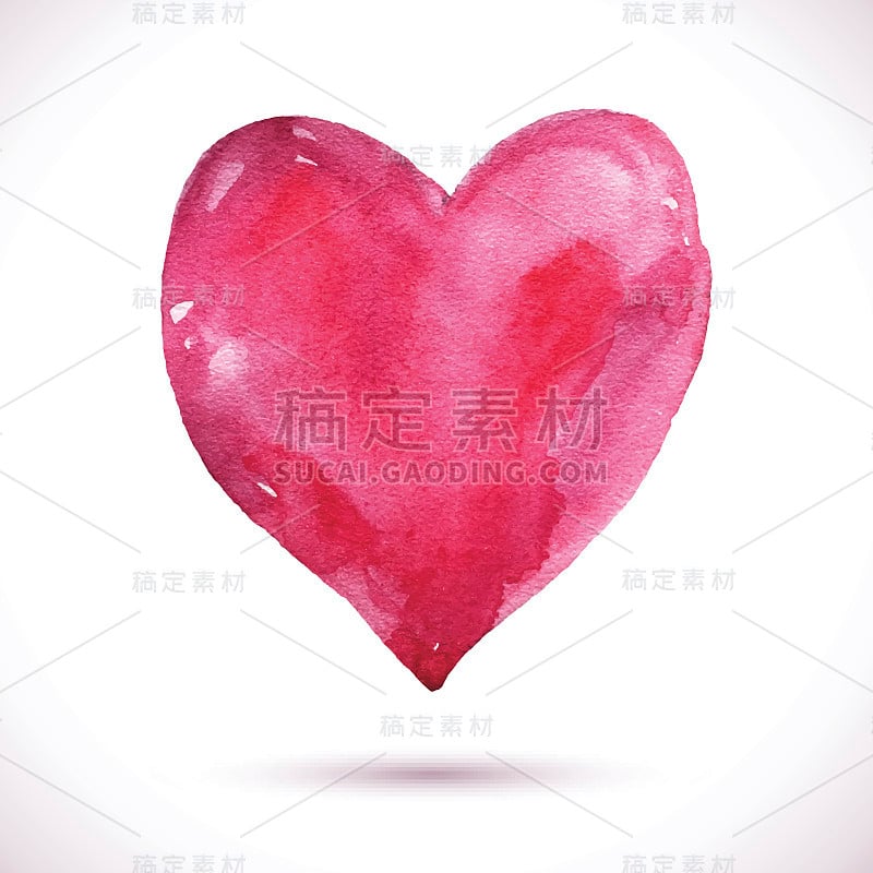 Watercolor-heart-pink