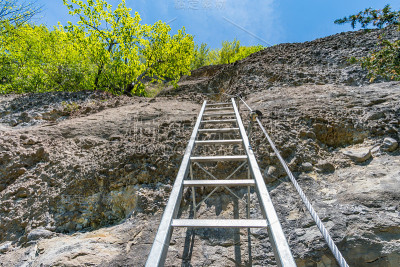 攀登布雷根茨的via ferrata