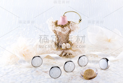 婚礼静物与钮扣