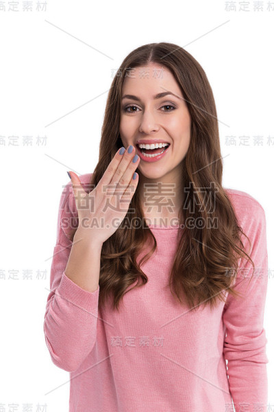 年轻女人笑