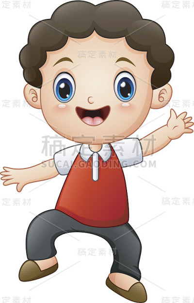 可爱小男孩卡通