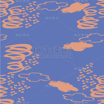 无缝抽象手绘天空图案背景