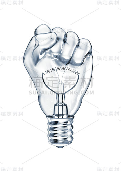抗议拳头灯泡