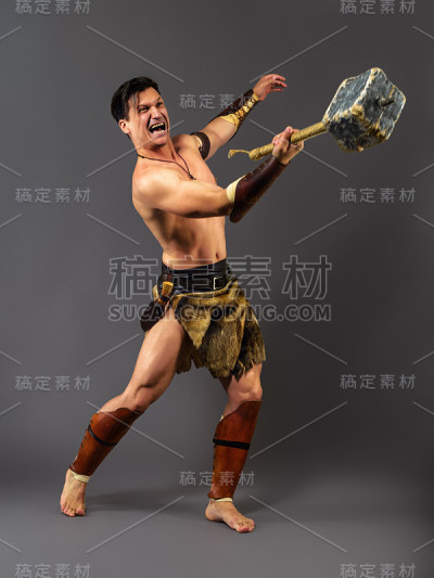 古代的战士。冲击战锤