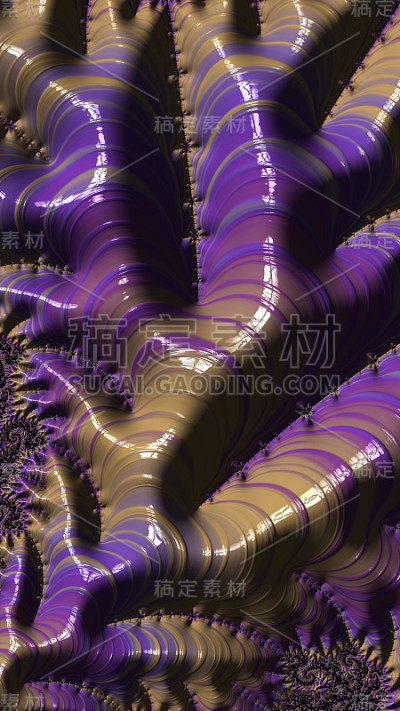 独特充满活力的三维分形抽象艺术