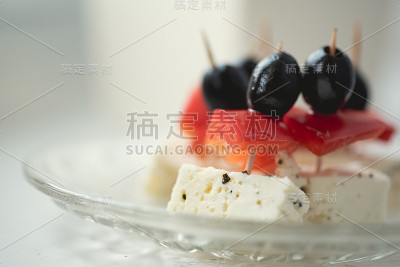 一组奶酪点心