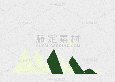 几何山脉剪影生成艺术海报插图