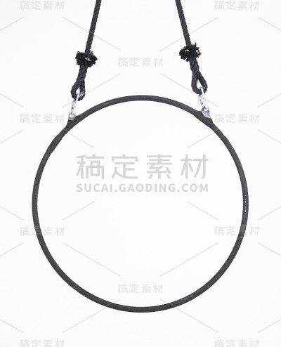 Black aerial hoop isolated on white background