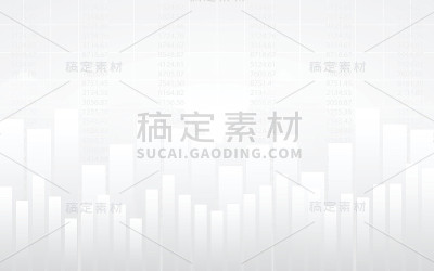 摘要股票市场上用折线图和数字绘制的财务图表，以渐变的白色为背景