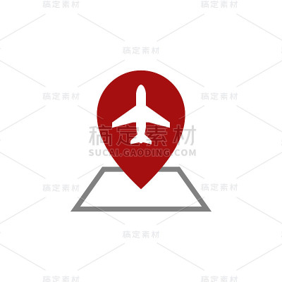 现代飞机旅行货物货运图标
