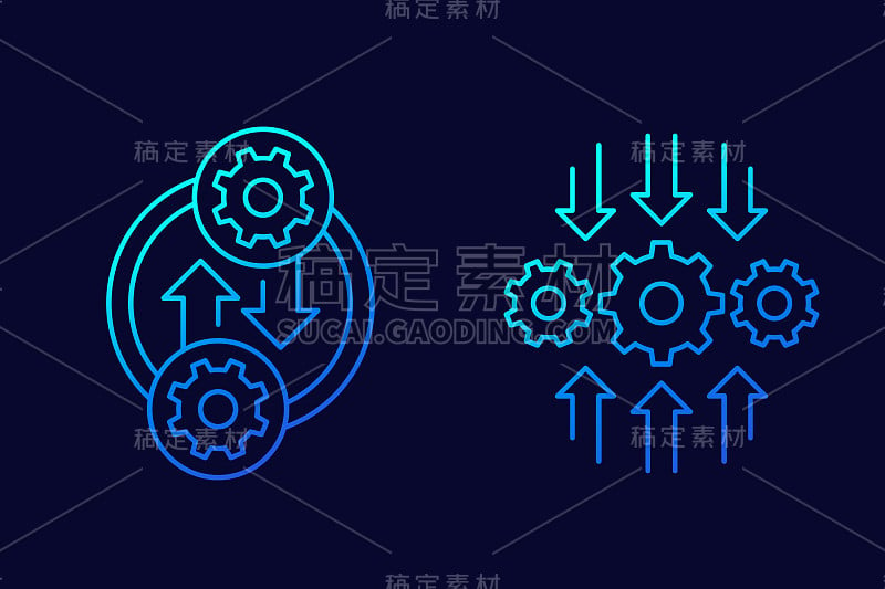 整合或优化线条图标、矢量