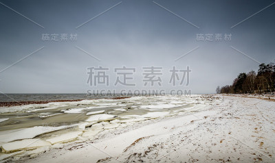 冬天海岸景观