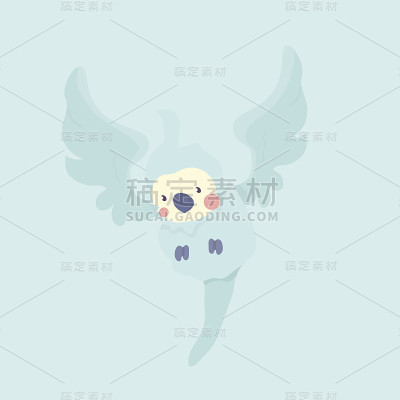 可爱的鹦鹉鸟卡通。