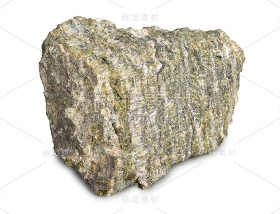 矿物石石棉隔离在白色背景