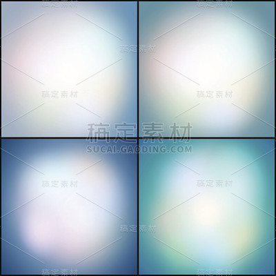 抽象的多色背景，散焦光矢量插图