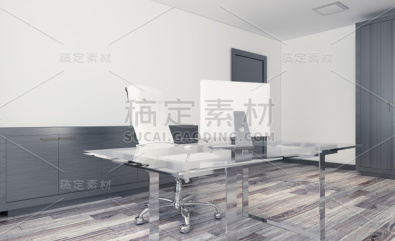 现代会议室。3 d渲染。
