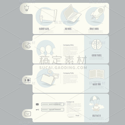 网站模板元素的公司组合