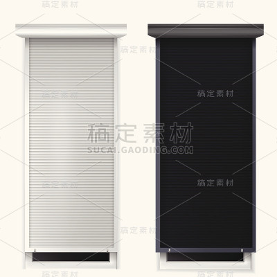 带有百叶窗的窗户插图