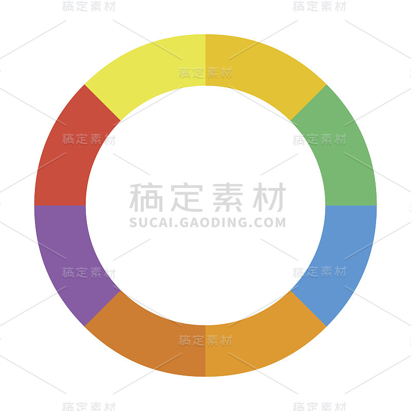 饼或甜甜圈图表图标平面颜色矢量插图