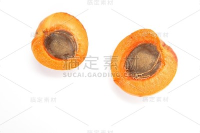 孤立的杏子在白色背景上设计包装