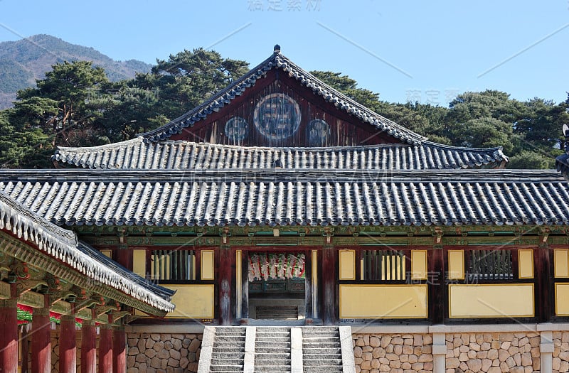 韩国庆州八宫寺的建筑风格。