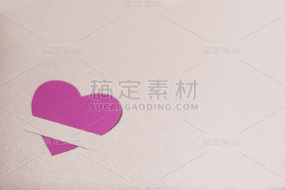 粉红色的纸心