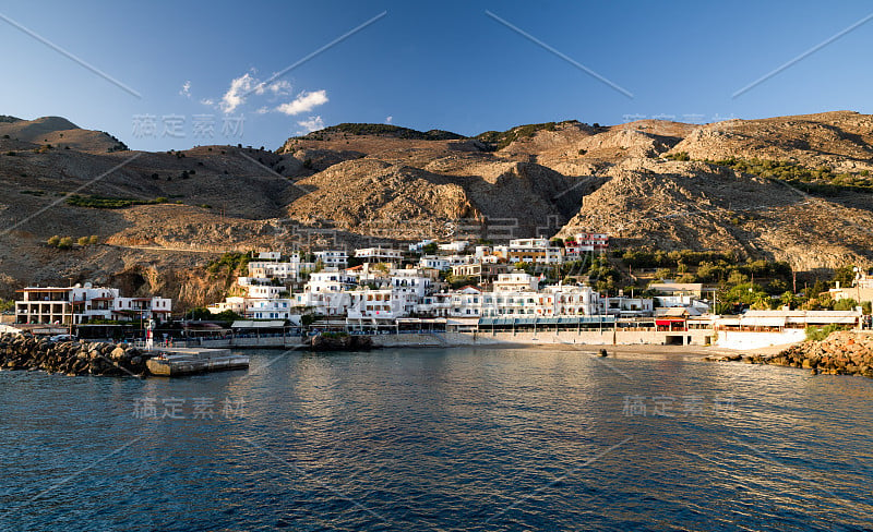 希腊克里特岛南部海岸的一个小村庄Sfakia