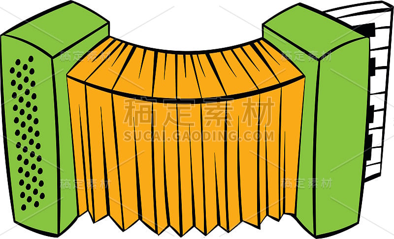 手风琴图标卡通