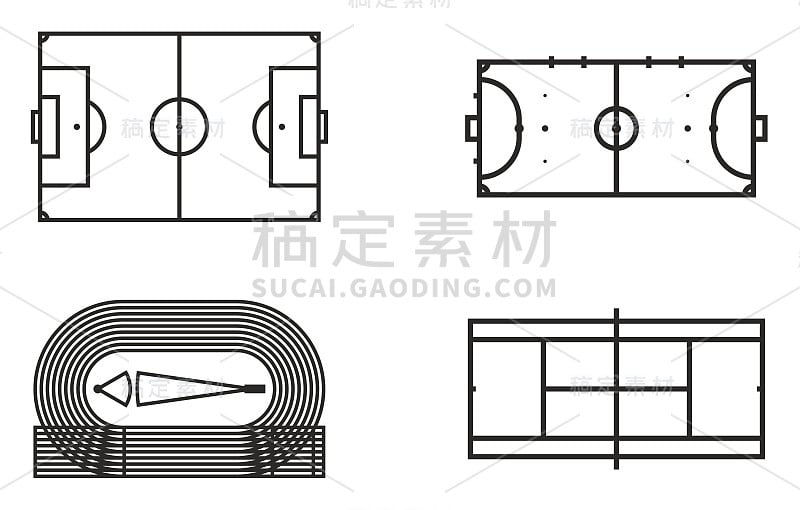 Playing Fields Icons Set 6