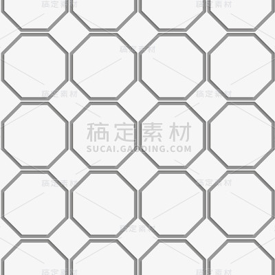 排成一行的穿孔八角形