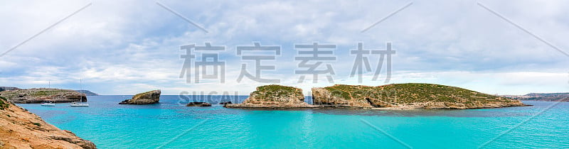 蓝色泻湖在科米诺岛，马耳他戈佐…