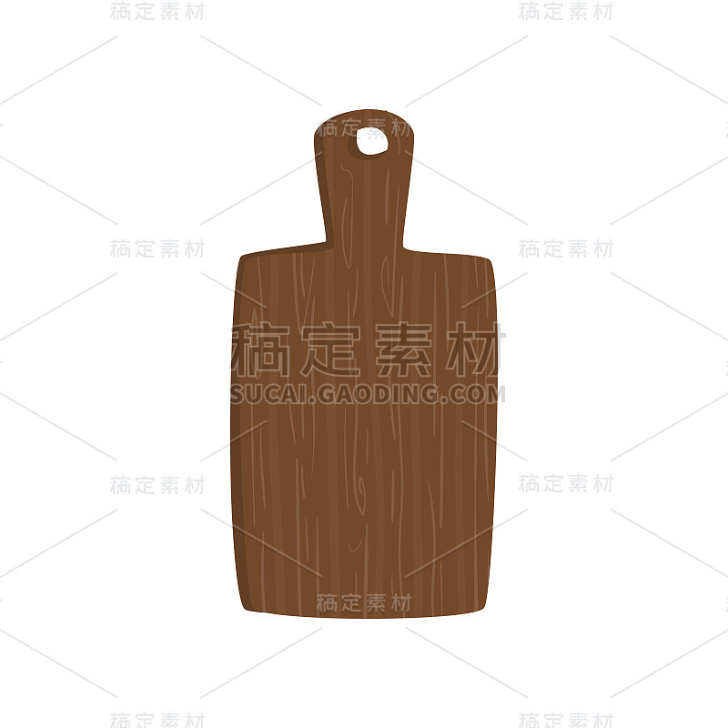 木制切割板卡通矢量插图