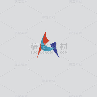 字母A抽象风格元素设计