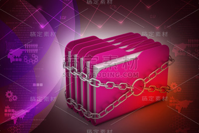 被链条锁住的文件夹