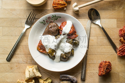 土耳其酸奶Dolma。