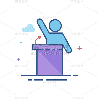单色图标-拍卖师