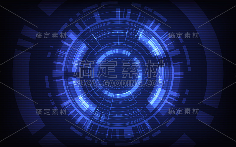 抽象的技术背景，用蓝色的圆圈和线条图案