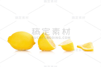 柠檬孤立在白色背景上