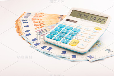 在屏幕上显示所得税文本的计算器