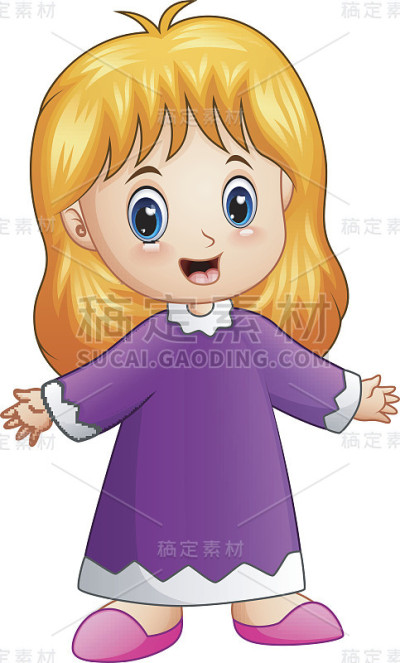 可爱的小女孩卡通