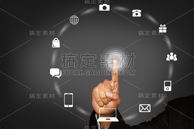 触摸屏界面-库存图像