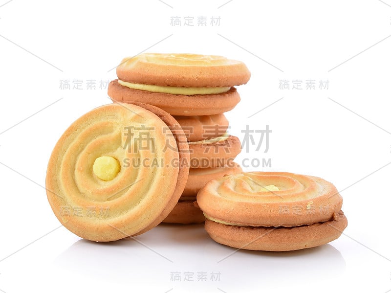 白色背景上的cookie