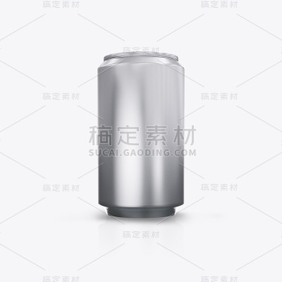 3D渲染金属罐上的白色背景