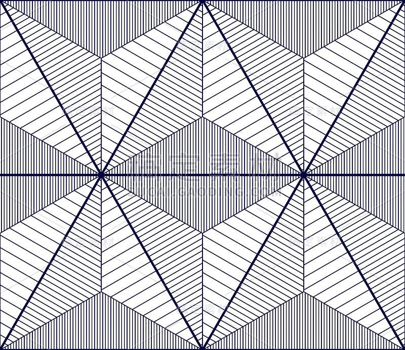 几何三维线抽象无缝模式，矢量背景。技术风格工程线条绘制无穷插图。单色，黑白两色。可用于织物，墙纸，包