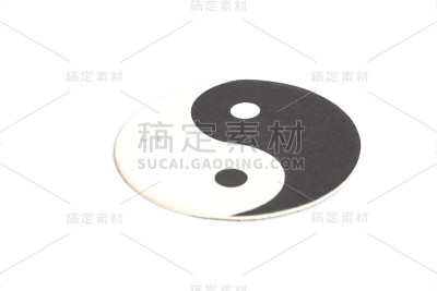 阴阳符号由纸制成