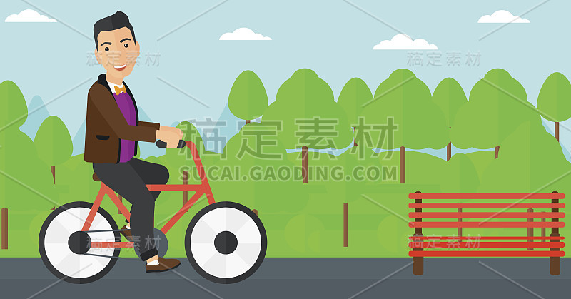 Man riding bicycle