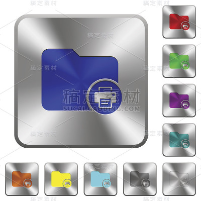 打印目录信息圆角方钢按钮