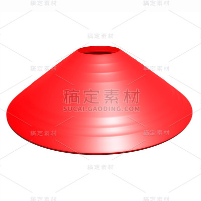 红色足球圆锥孤立的足球